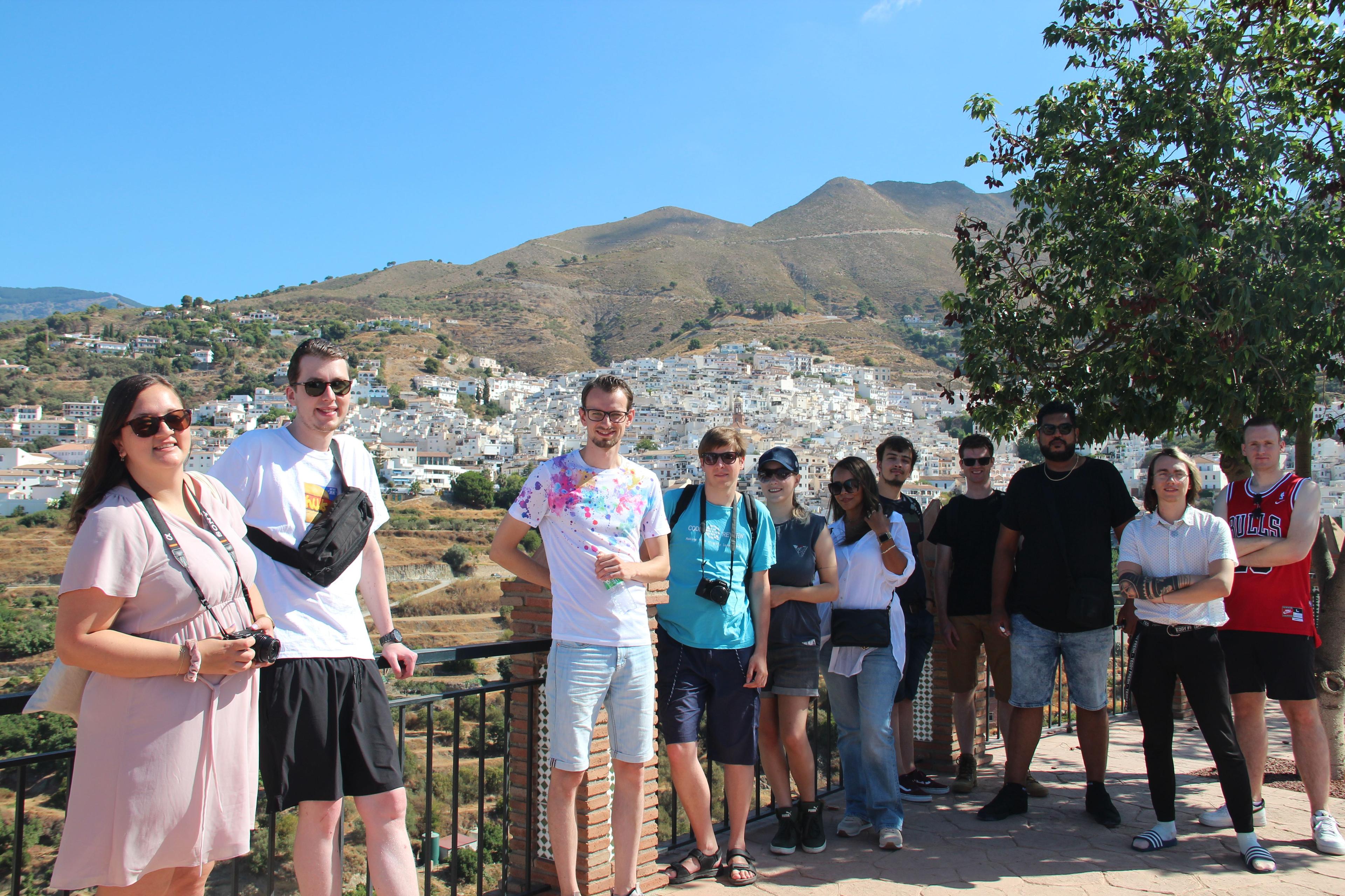 Group photo of Competa IT colleagues, during vacation in Spain